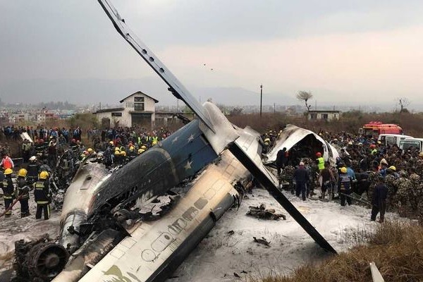 Bangladeshi airline US-Bangla crash landed at Tribhuvan International Airport Kathmandu killing at least 49 people and injuring 22