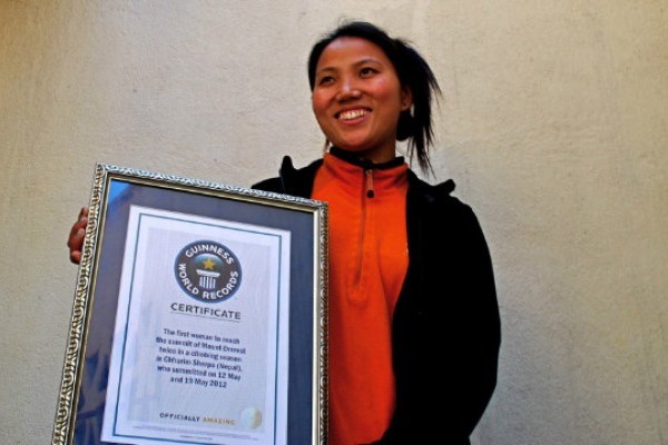 Guinness record for Nepali woman mountaineer