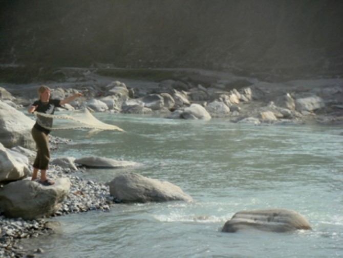 Fishing in Budi Gandaki