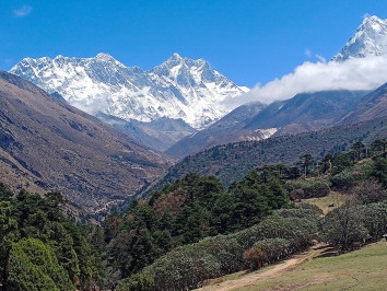 View of Lhotse Peak from Imja Valley