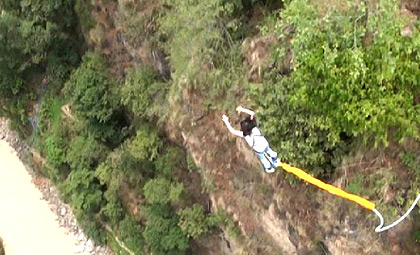 Bungee Jumping over Bhotekoshi River